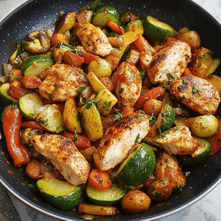 Hähnchenpfanne mit Gemüse (Low Carb)